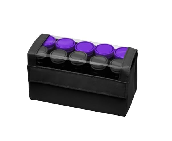 Compact Ceramic Hot Rollers Travel Set – 10 Piece, 1.25" with Ionic and Anti-Static Technology
