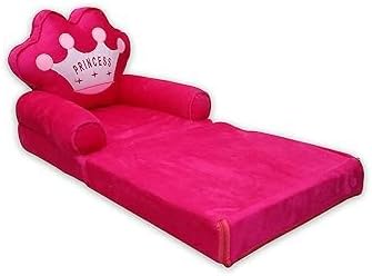 Sofa Cum Bed,And Chair For Comfort (Foam,Cotton) (Pink)