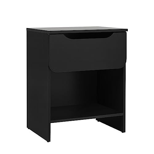 Walker Edison Modern 1-Drawer Simple Nightstand, 20 Inch, Riviera