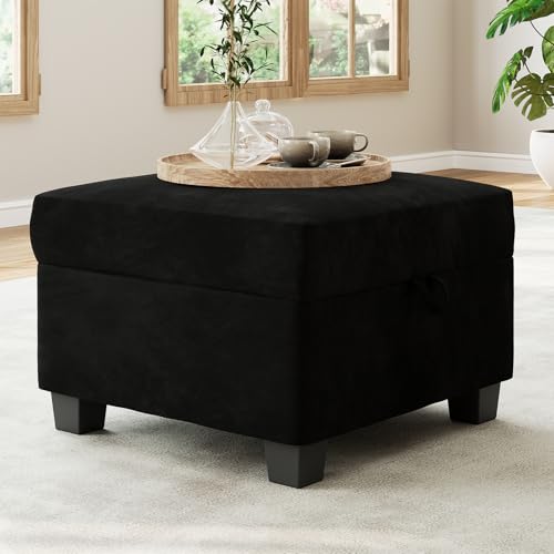 IDEALHOUSE Storage Ottoman for Modular Sectional Sofa, 26 x 26 x 17 Inches Foot Rest Stool with Stroage and Seat Cube for Living Room Apartment Lounge