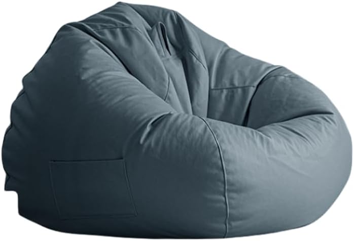 Bean Bag Chair Cover (No Filler), Fluffy Lazy Sofa, Extra Large Sitting Depth Skin-Friendly Comfortable Breathable and Wear-Resistant, for Adult Teen,Green,L