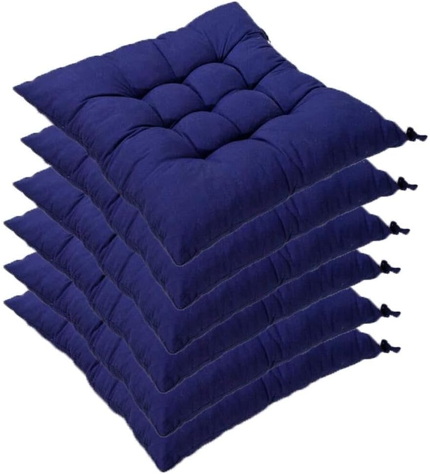 6 Pack Seat Cushion/Chair Cushion Pads for Dining Chairs, Office Chair, Floor, Machine Wash Dryer Friendly (4)