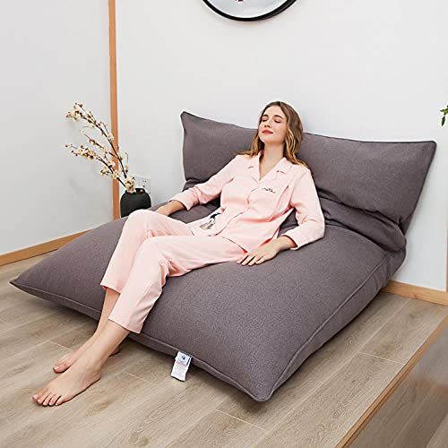 Bean Bag Sofa Household Folding Sofa Bed Living Room Bedroom Casual Lazy Sand Distribution Sofa-Corn Yellow_140 * 180cm (no Filled)