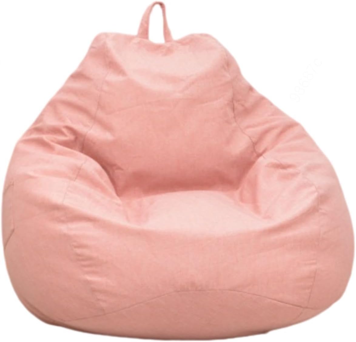 NIBHZ Bean Bag Cover - Cotton and Linen Slipcover - Zippered Bean Bag Sofa Cover Without Filler,Pink-70cmx80cm