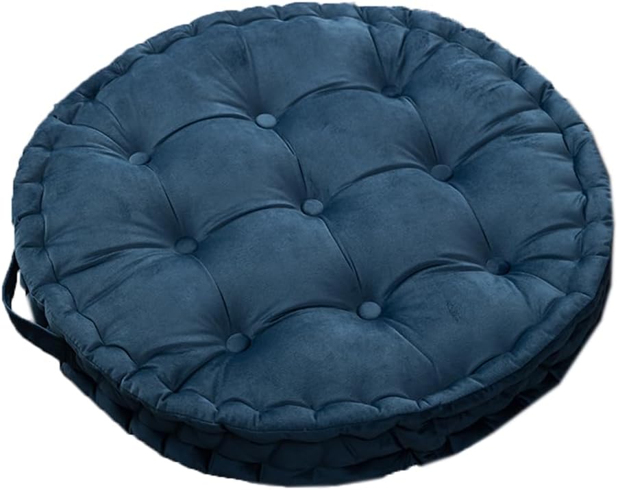Round Chair Cushions Velvet Soft Chair Seat Cushion Tatami Floor Cushion Pillows Thick Chair Pads or Balcony Yoga (Wine red, 60×10cm/23.6"×3.94")