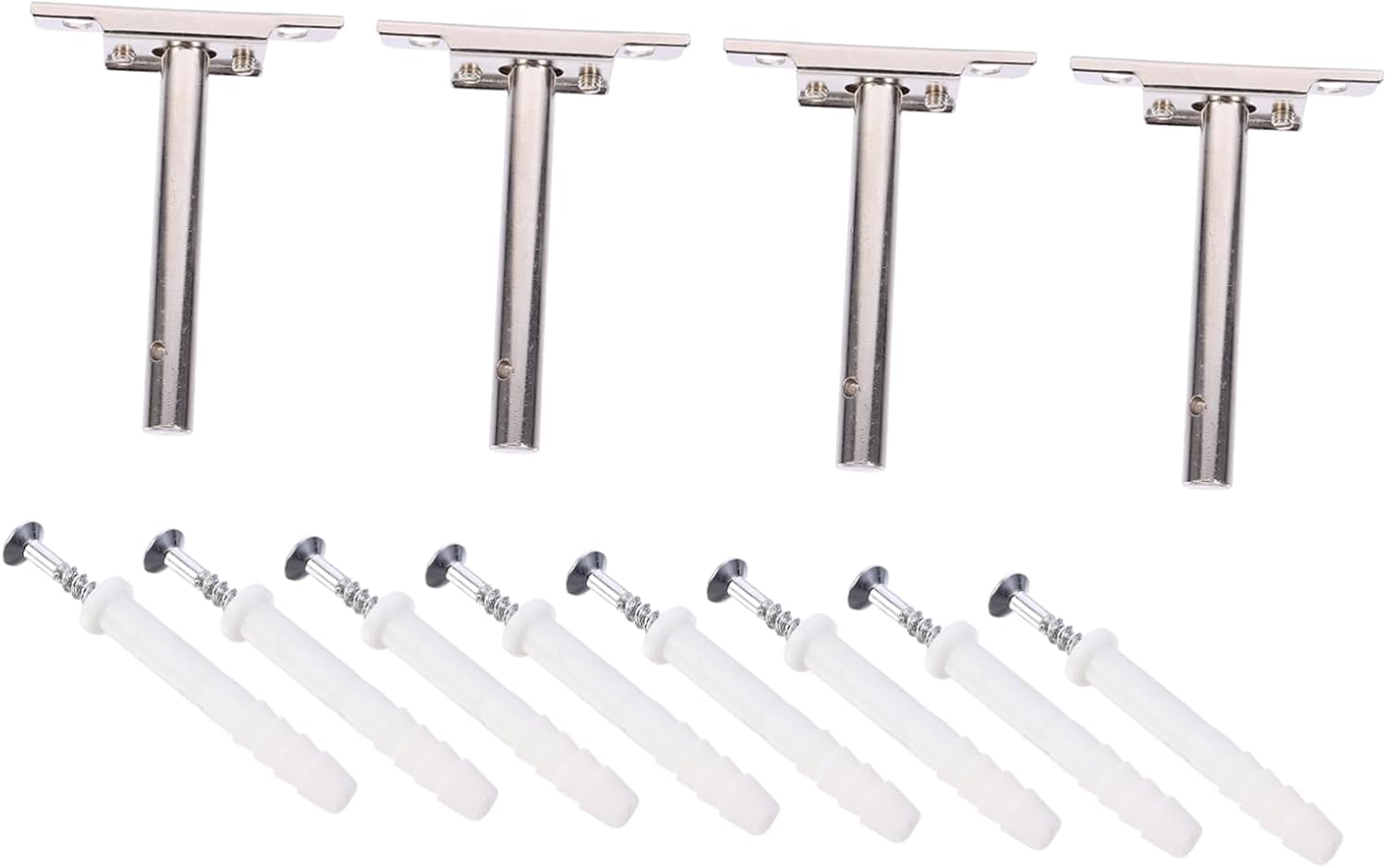 Operitacx 4 Sets Heavy Duty Invisible Floating Shelf Brackets Blind Support with Screws Wall Mounted Storage Holder for Furniture Shelves