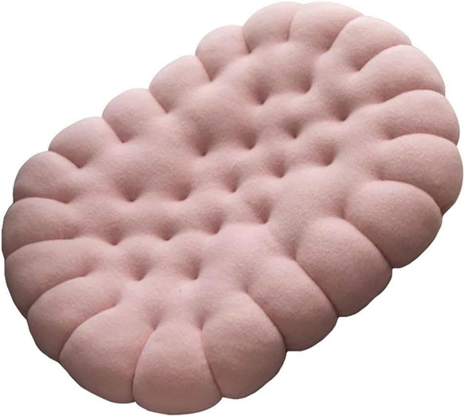CAKERS Oval-Shaped Seating Cushions|Soft Sitting Pads Office Chair Cushion|Portable Butt Cushions Backrest Pillow|Comfort Floor Seat Pads,Pink,40x50cm(15.7x19.6in)