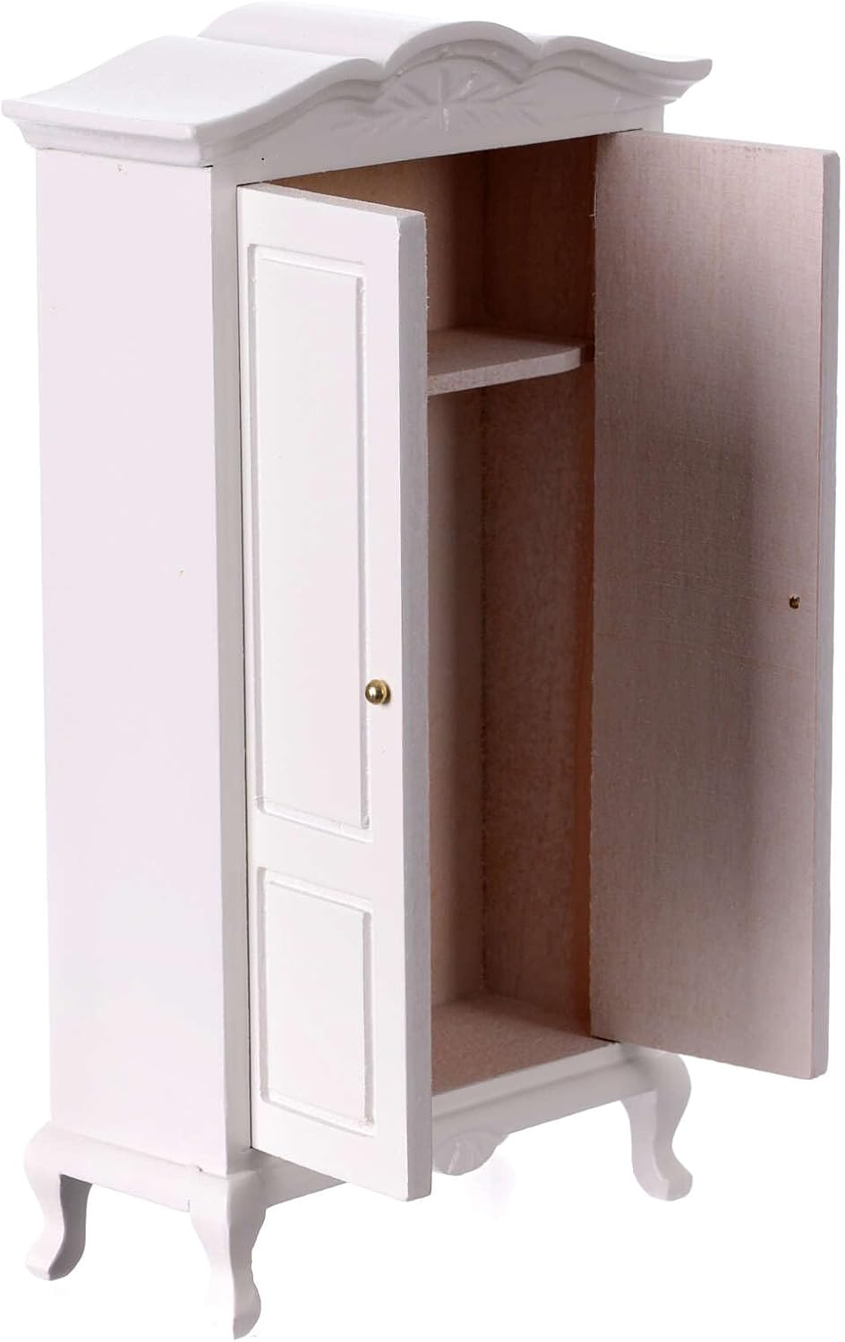 White Nativity Scene Wardrobe 14 cm Wooden Doors That Open 15x10x5 cm