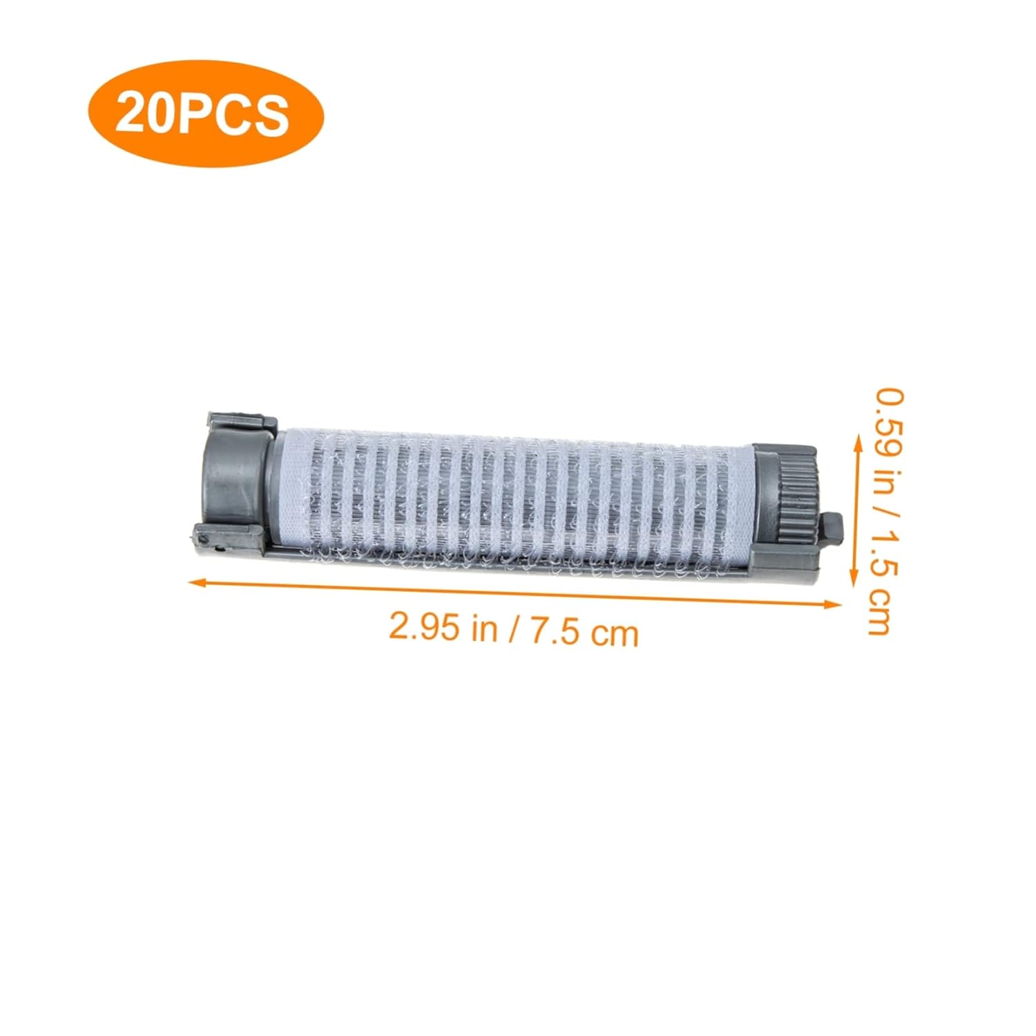 20pcs Perm Bar Self Grip Hair Rollers for Overnight Curls Long Hair Hot Rollers for Perming No Pressure Marks