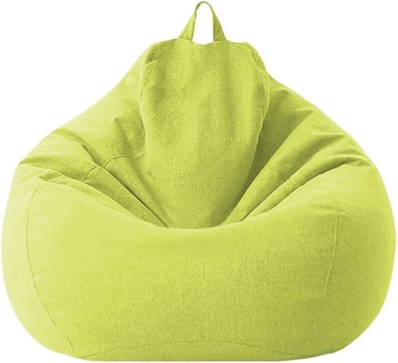 (Without Filler Large Small Lazy Sofas Cover Chairs Cover Cloth Lounger Seat Bean Bag Pouf Puff Couch Living Room Beanbags Cover,Green,70X80cm