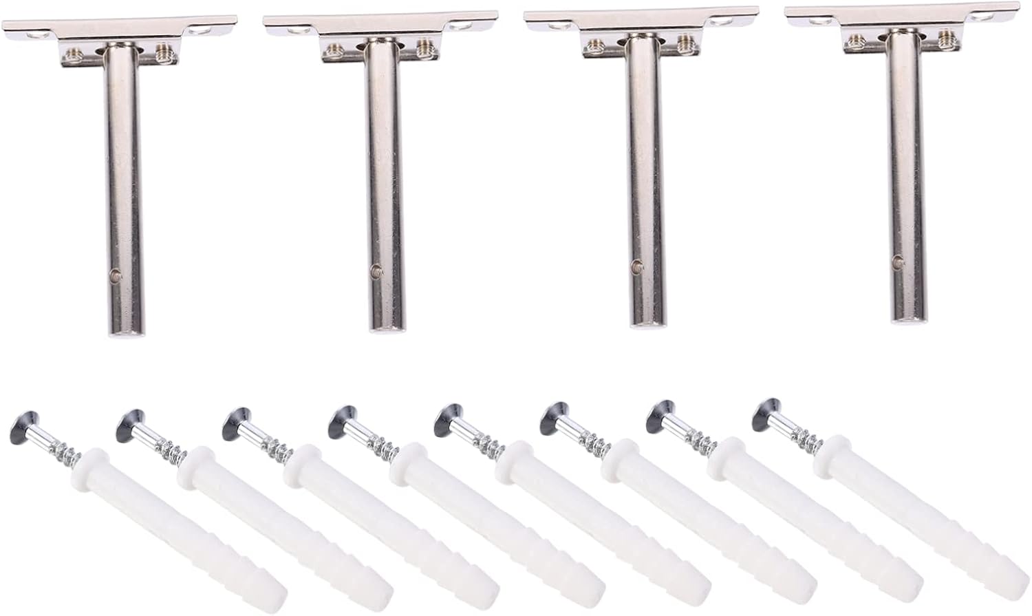 4sets Heavy Duty Concealed Floating Shelf Brackets Hidden Support for Shelves Construction with Screws for Home Furniture Projects