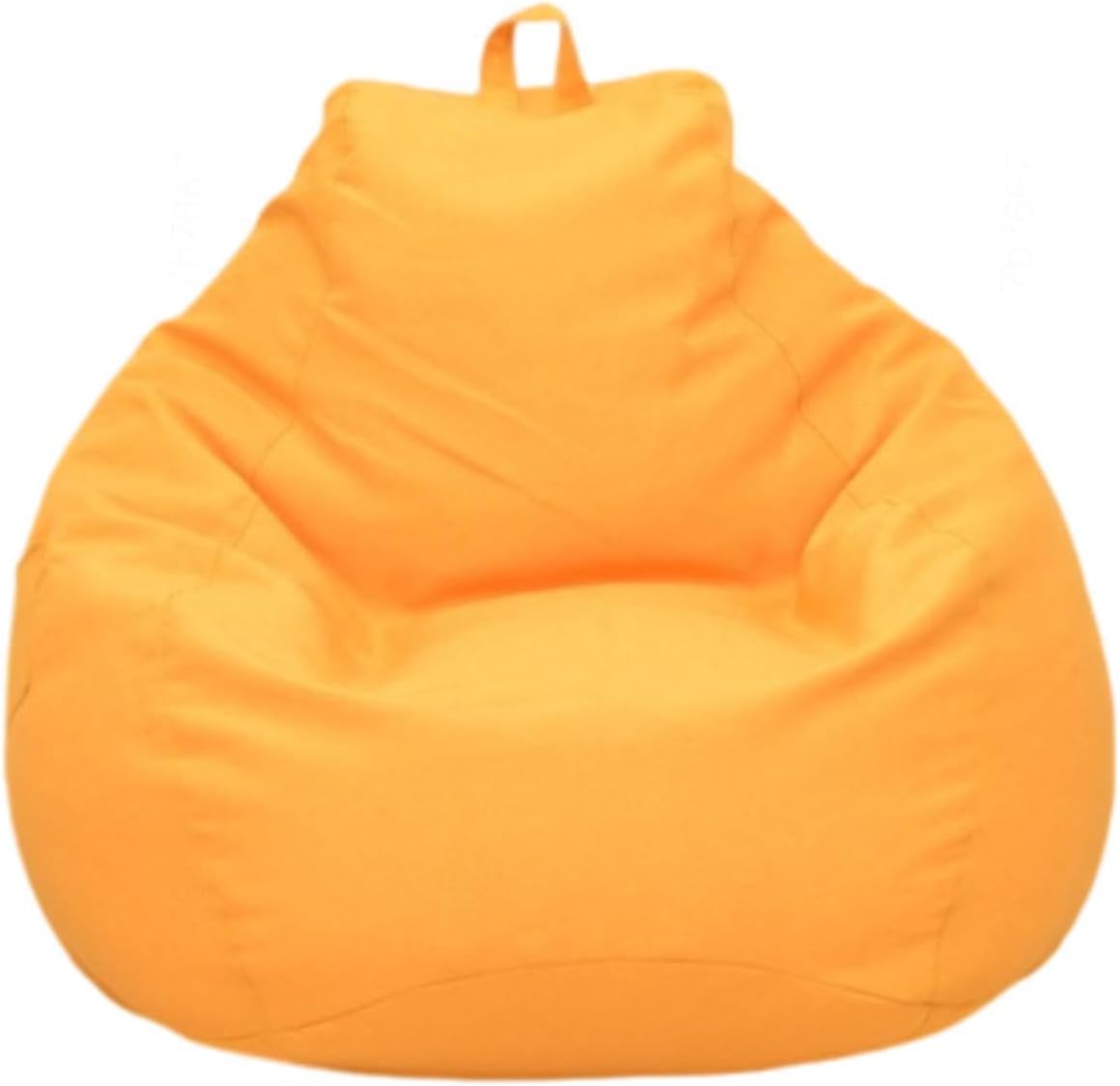 NIBHZ Bean Bag Cover - Cotton and Linen Slipcover - Zippered Bean Bag Sofa Cover Without Filler,Yellow-70cmx80cm