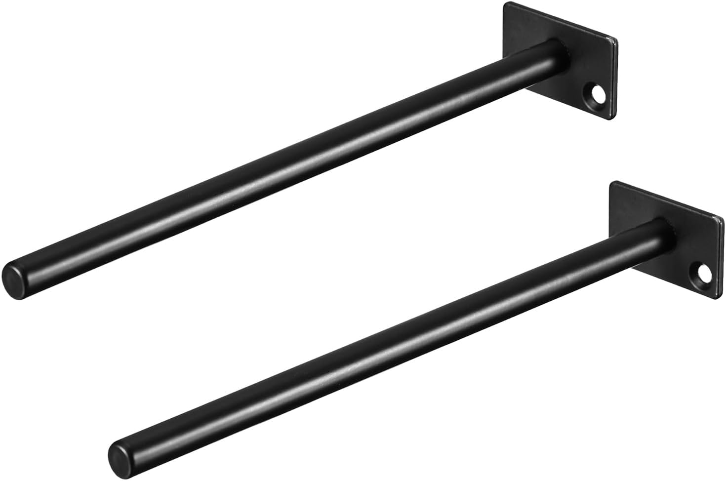 uxcell Shelf Brackets, 2Pcs 10" - Metal Hidden Floating Shelf Bracket, Round Invisible Shelf Supports, for Wood Shelves Storage Rack Furniture Hardware