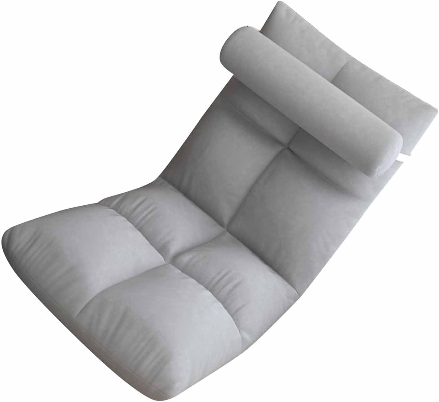Denash Foldable Floor Lazy Sofa with Lumbar Pillow, 5 Adjustable Positions Chaise Lounger Sofa with Back Support, Soft Bean Bag Sofa Bed Floor Sofa for Home Living Room, Bedroom