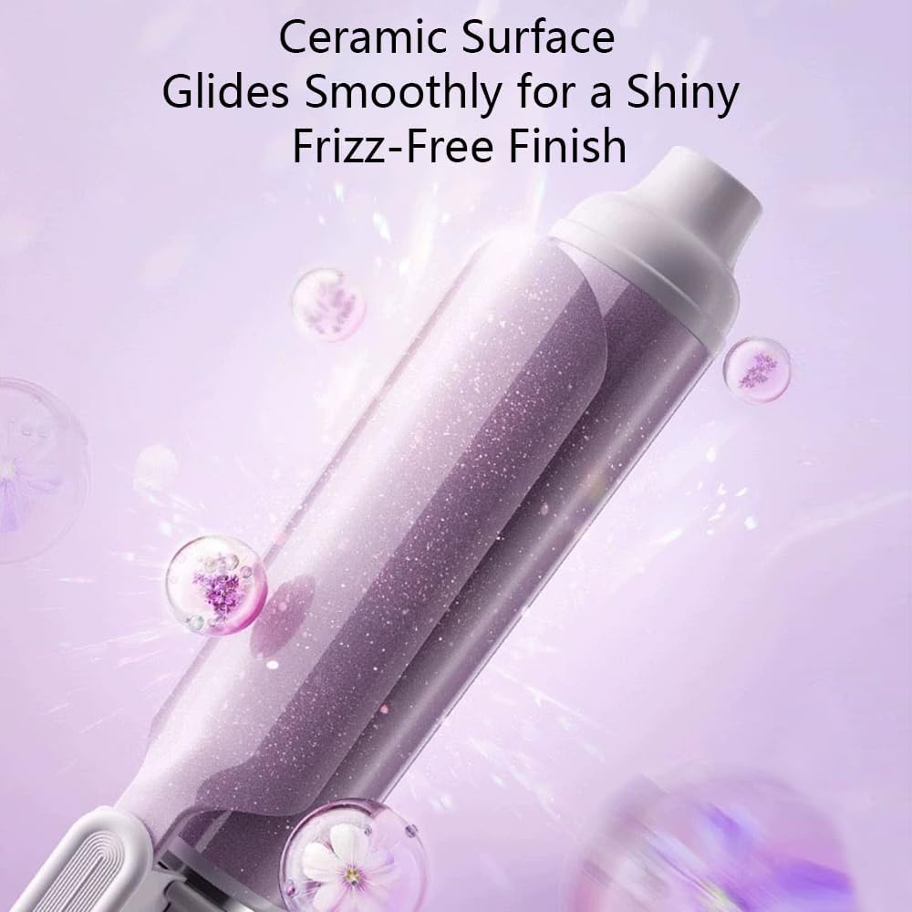 GREEN BREATH 40mm Large Curling Wand,Negative Ion Curler,2 inch Curling Iron,Large Barrel Hair Curler,Bionic Culer,Big Barrel Curling Iron for Long Hair,Hot Tools Professional Curling Rod