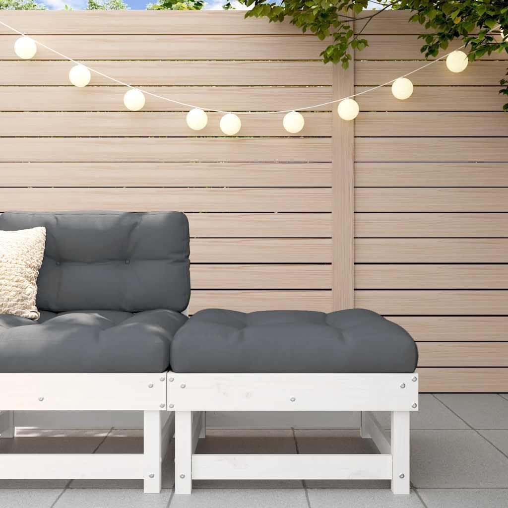 Patio Sofa, Garden Footstool White, Anthracite