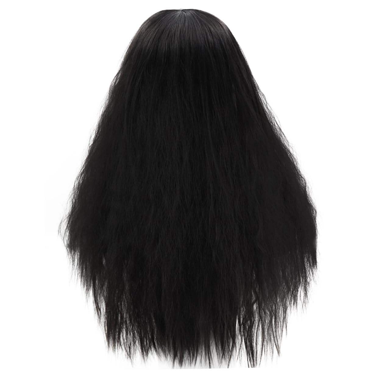Long Curly Human Hair Lace Front Wig for Black Women Corn Perm Wig Cover