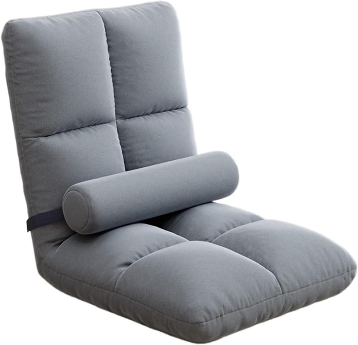Lazy Sofa Single Folding Bed Back Seat Student Single Recliner Cushion Floor Game Chair, Floor Sofa, Removable and Washable Cover (High Gray)(White)