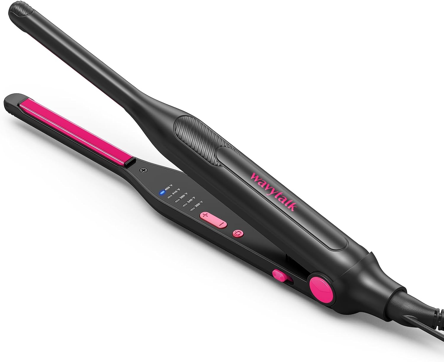 Wavytalk 3/10" Small Flat Iron, Pencil Flat Iron for Short Hair, Pixie Cut and Bangs, Curling Iron for Short Hair, Mini Hair Straightener for Edges with Anti-Pinch Design, Tiny Hair Straightener