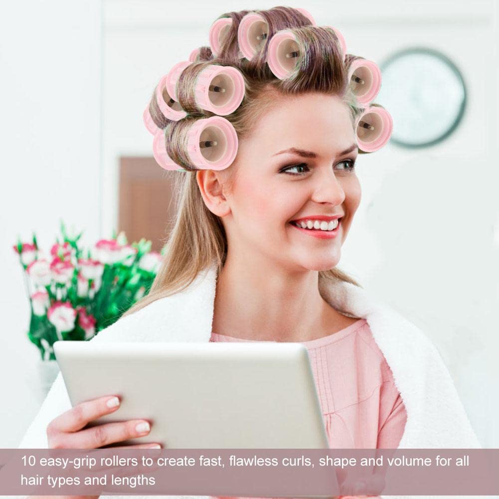 Perfecter Ion Hot PTC Heat Roller, 10pcs Professional Electric Heated Roller Electric Heated Curler Tool with Bag