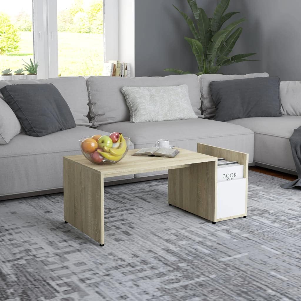 Center Table for Living Room Living Room Furniture Small Table Coffee Table Sonoma Oak 35.4"x17.7"x13.8" Engineered Wood for Home Living Room Reception Room Office