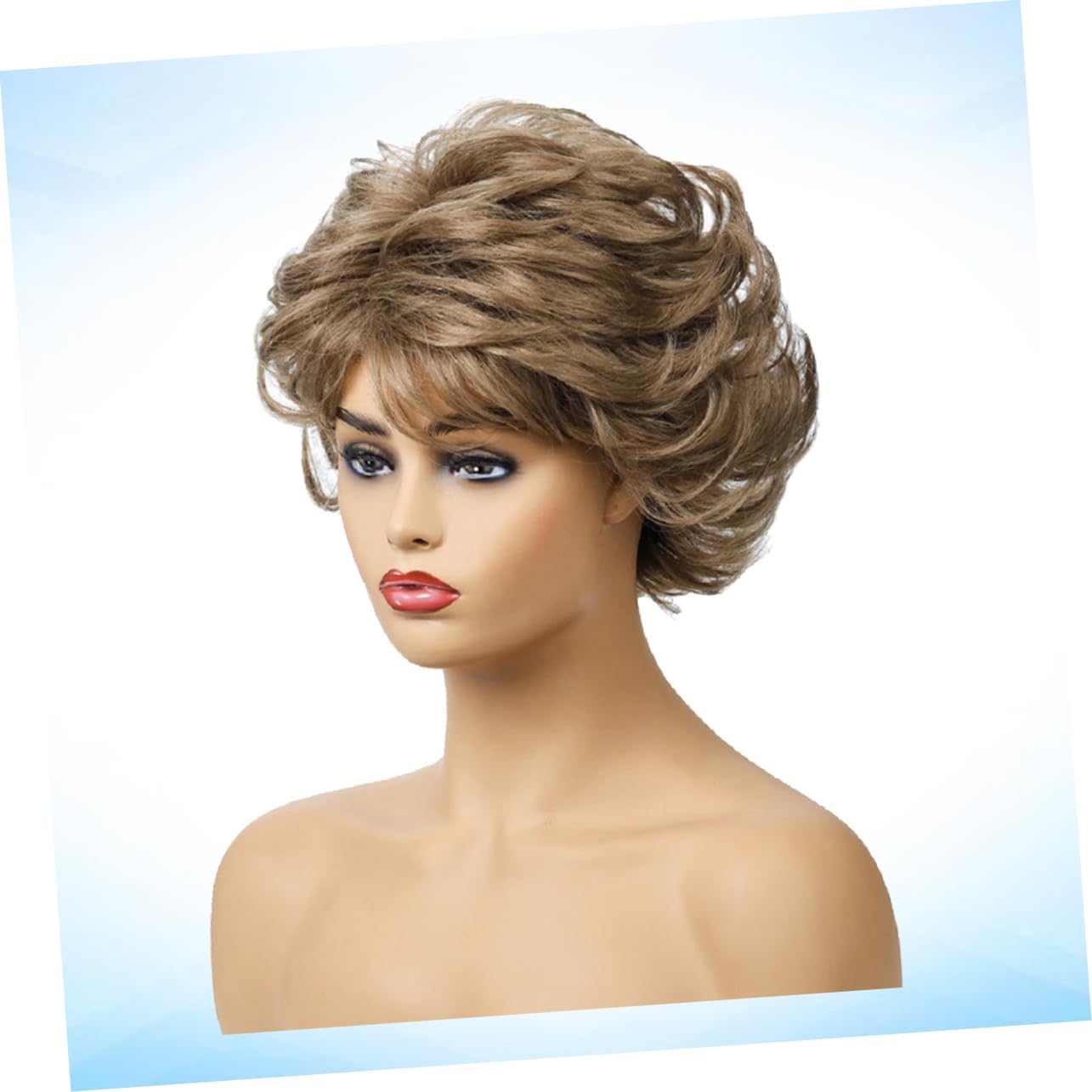 Chemical Fiber Short Wig Women Curly Hair Cover Fashion Hair Wig Women Short