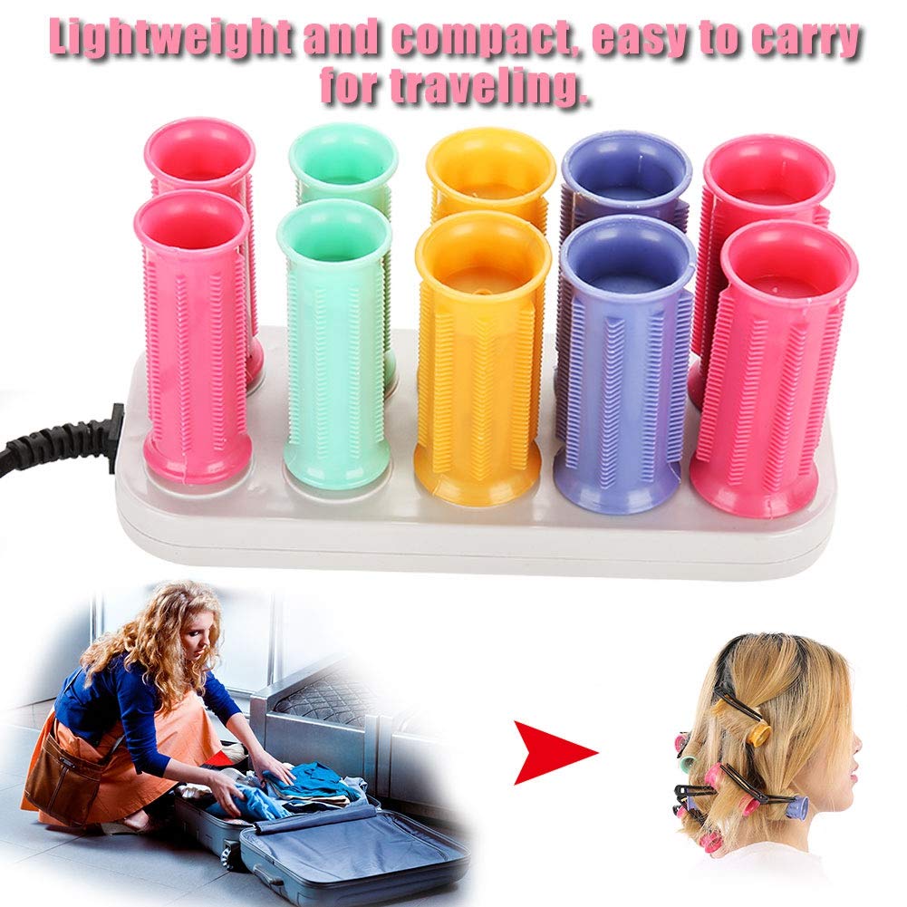 Hair Clip 110 240v PTC Heat Material Hair Styling ,Travel Hot Rollers Hot Rollers For Medium Hair Professional Electric Heated Roller Curling Roll Hair Tube Hair Styling Tool Compact Electric Hair Rollers