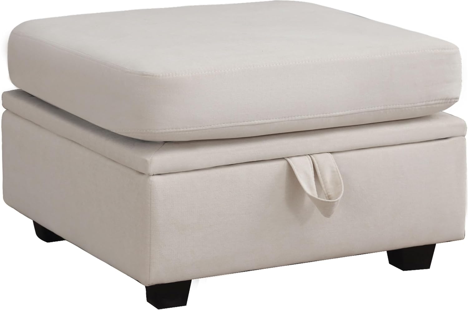 Ottoman Module for Modular Sectional Sofa, Storage Ottoman Seat for Convertible Sectional Sofa Couch, with Hidden Storage, High Density Foam, Beige