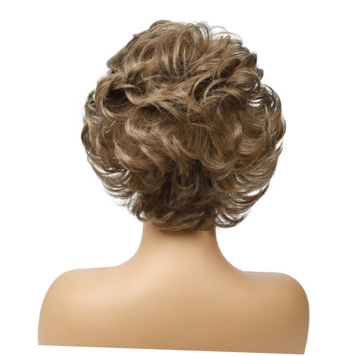 Short Curly Hair Wig Bangs for Women Stylish Chemical Fiber Hair Cover for Daily Wear Comfortable and Ventilative Design for Parties and Cosplay