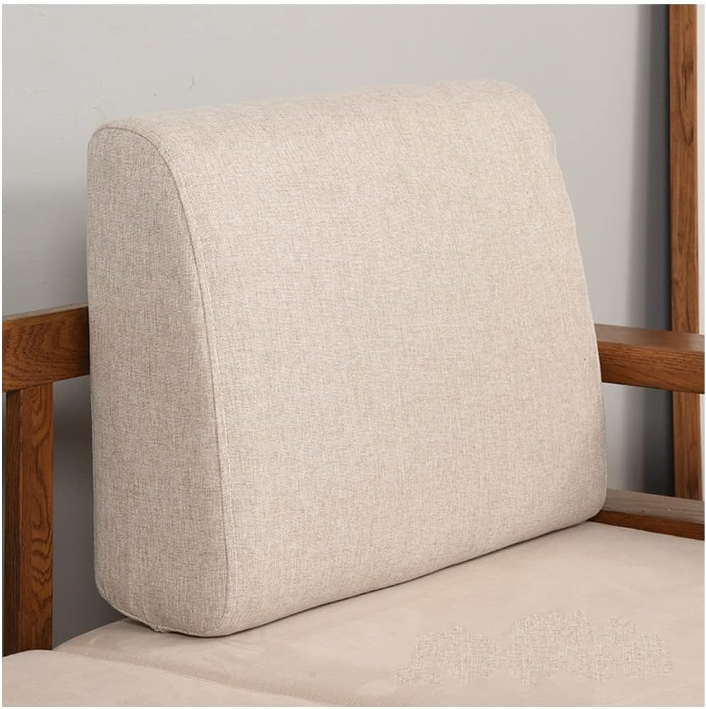 Sofa Backrest Sofa Cushion Linen Fabric Soft Sofa Pillow for Durable Back Cushion Sofa/Daybed/TV/Couch Office Chair Sofa backrest Pillow ( Color : Beige , Size : 60X50X8cm )