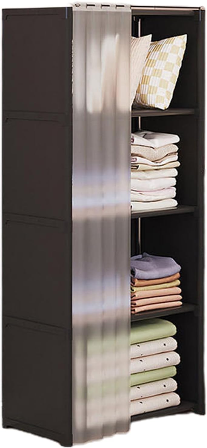 Dust Proof Wardrobe Cabinet, Portable Closet Wardrobe for Bedroom, Dustproof Clothes Organizer Cabinet Clothes Storage Rack for Home Dormitory
