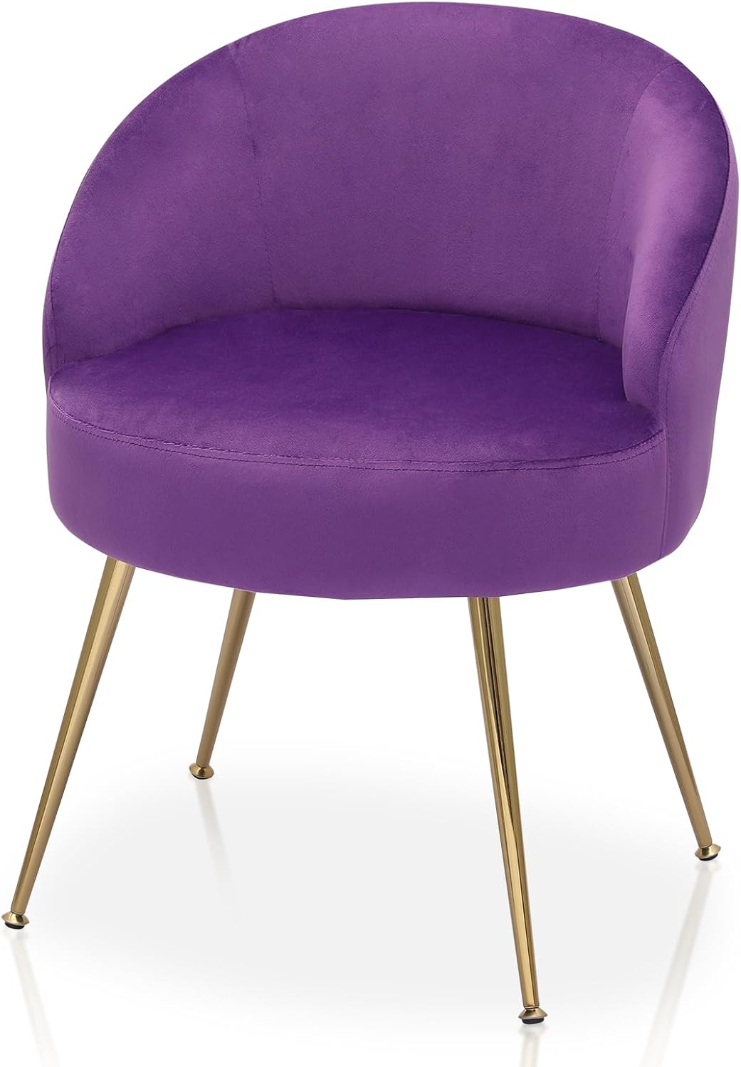 Magshion SpaceSaving Vanity Stool Accent Chair Armchair Living Room Leisure Chairs Makeup Bathroom Seat Wood Legs Velvet Chair, Grey (Velvet Pink) 19.5D x 21W x 27.6H in