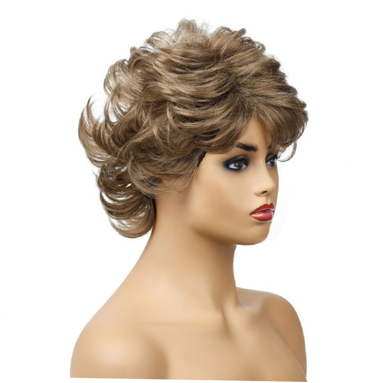 Chemical Fiber Short Wig Women Curly Hair Cover Fashion Hair Wig Women Short