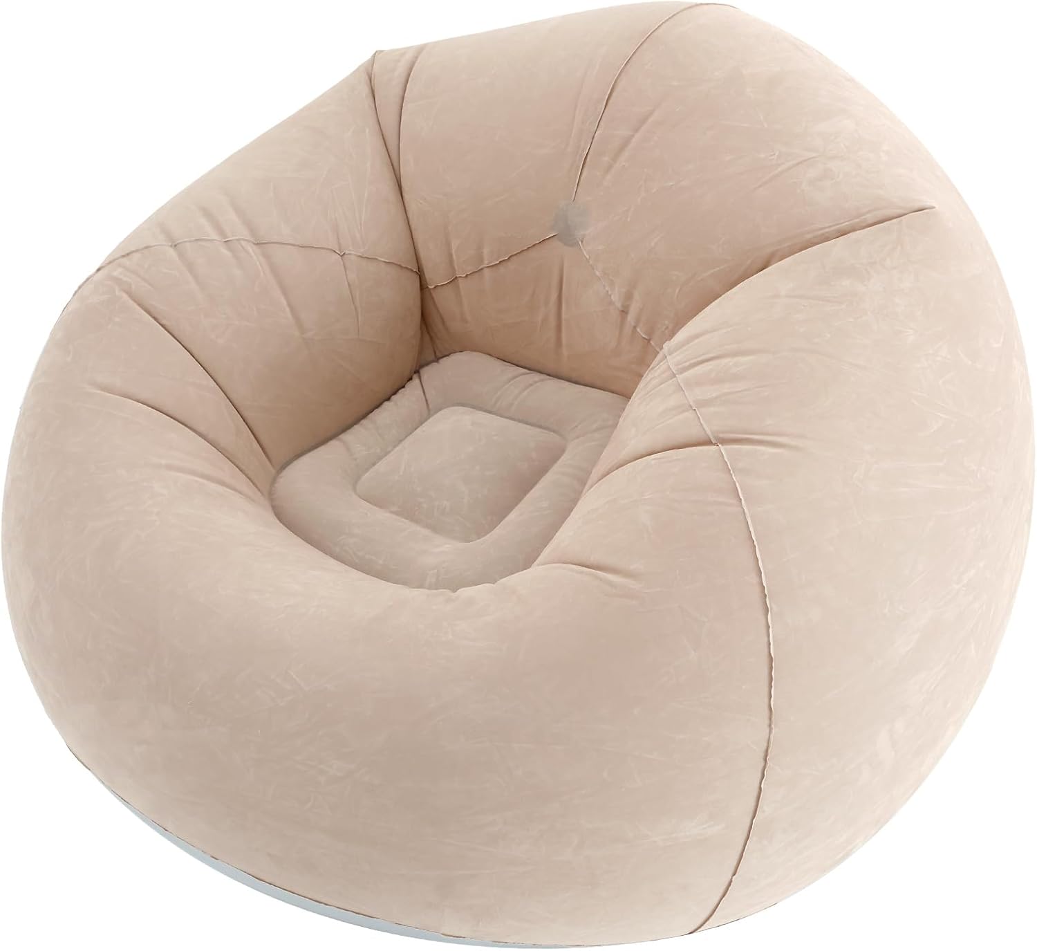 Bean Bag Chair, Inflatable Lazy Sofa, 3.6FT Bean Bag Chairs for Adults Kids, PVC Flocking Bean Bag Couch, Ultra Soft Beanbag Chair, Foldable Cozy Chair Floor Chair for Living Room Bedroom College Dorm