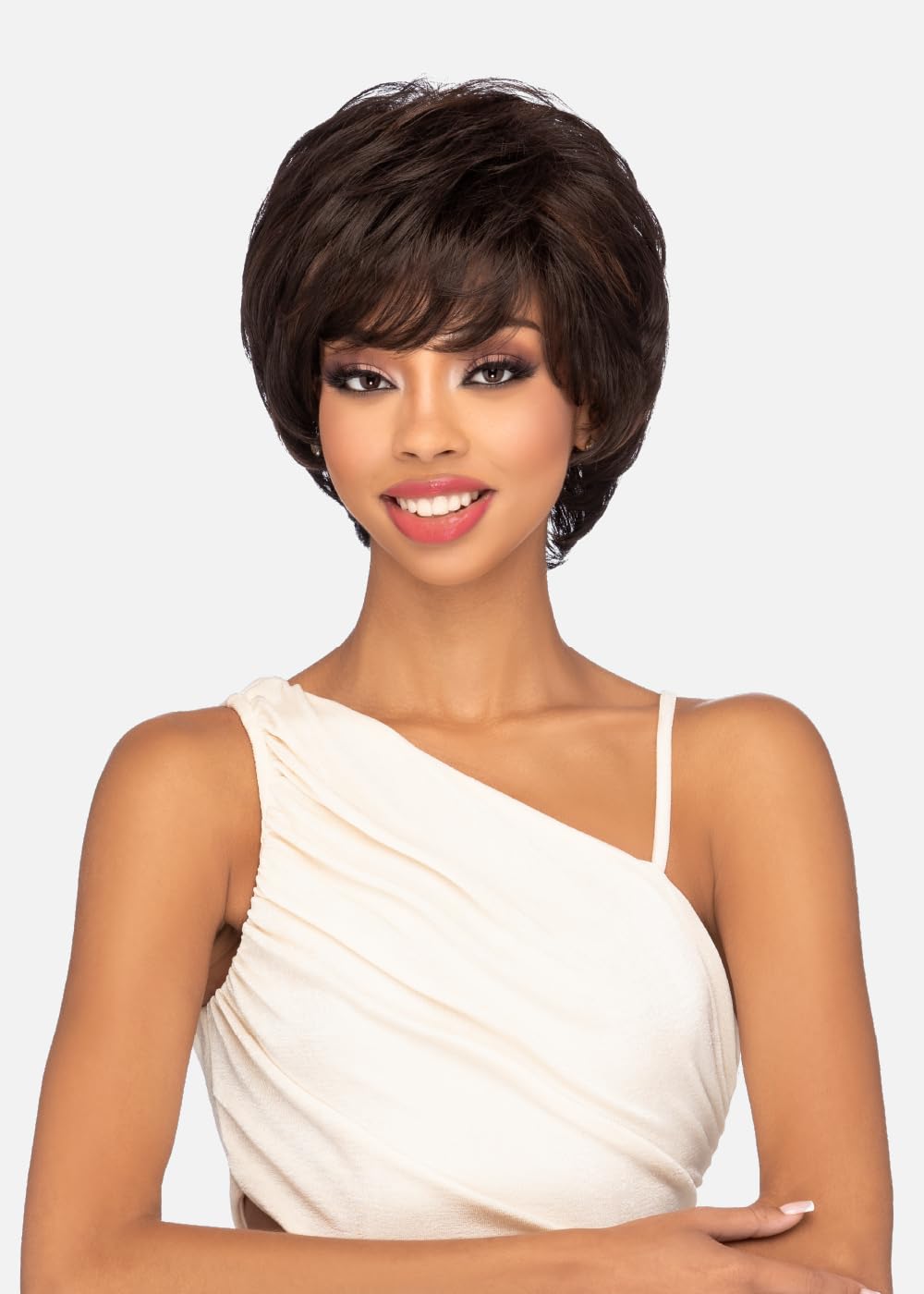 Vivica A. Fox HMB-JAI, Handmade & Hand-tied Wig, Supreme Human Hair Blend, Color 51 Light Gray