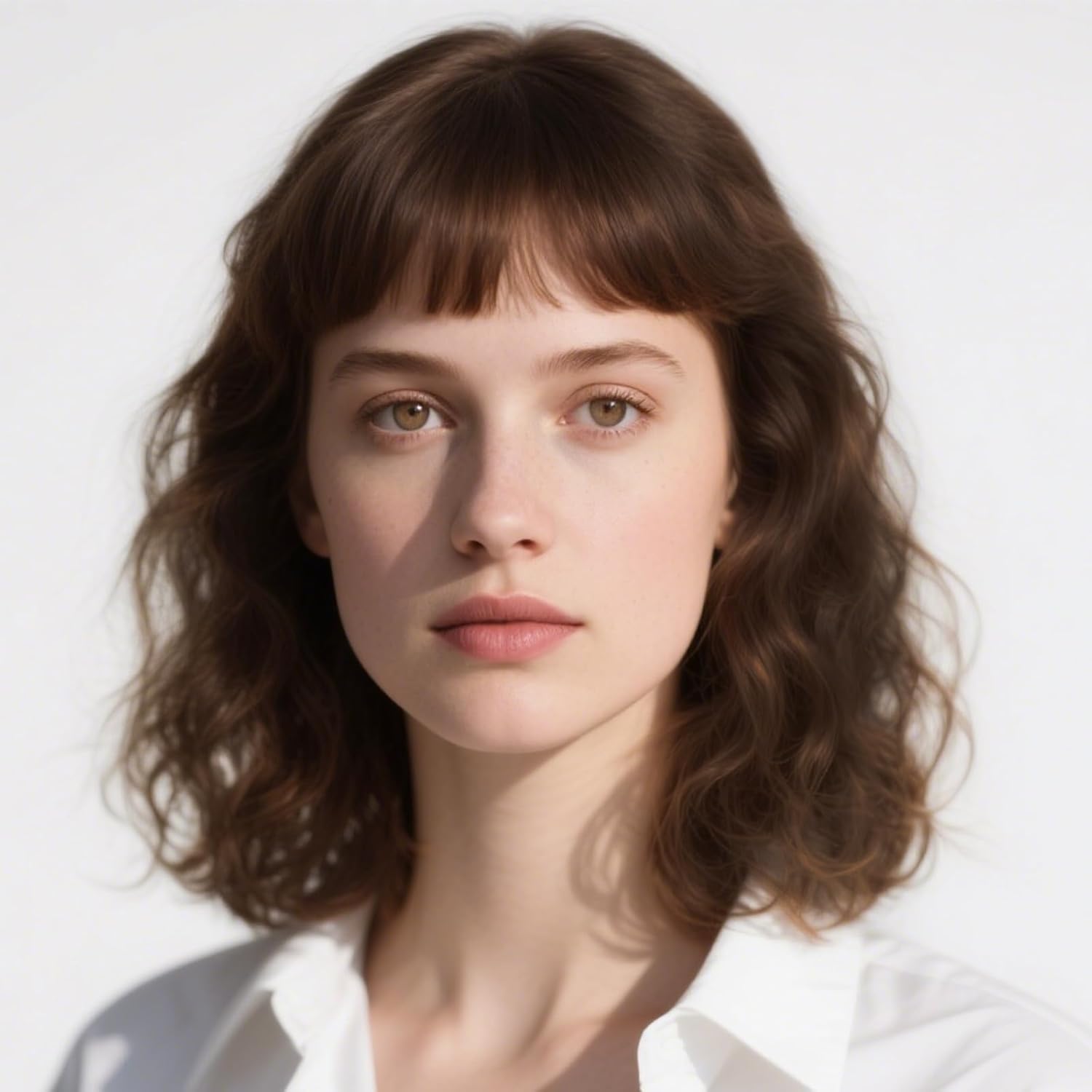 Natural Black Wavy Wigs With Bangs Short Bob Wavy Wigs for Women Curly Synthetic Cosplay Wig for Girls Daily Use Colorful Wig(14 Inch) (Natural Black)