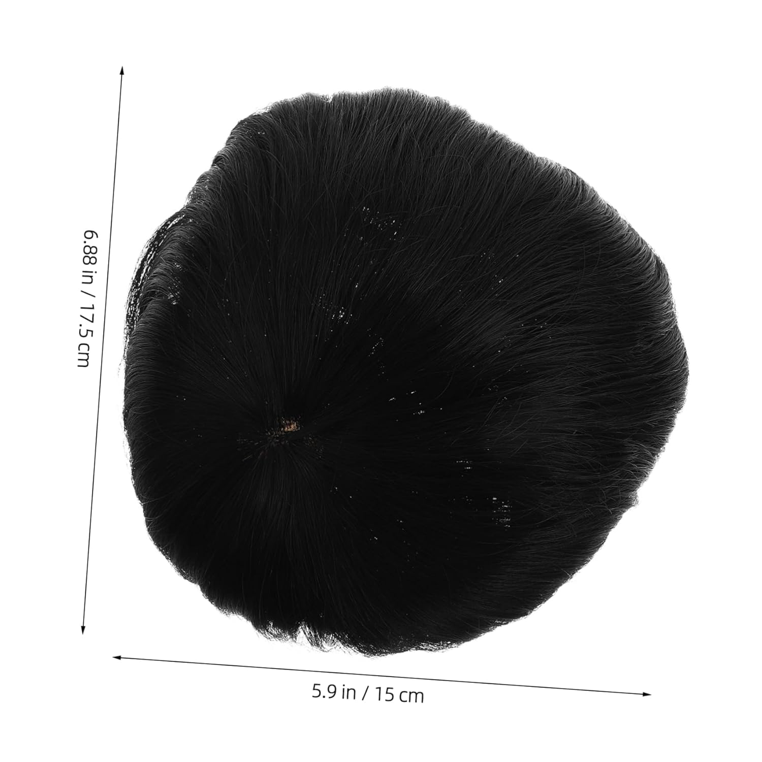 Men Fluffy Synthetic Wig for Hair Loss Short Black Hairpiece with Natural Color Comfortable Fit Daily Wear Easy Application Straight Hair Replacement System