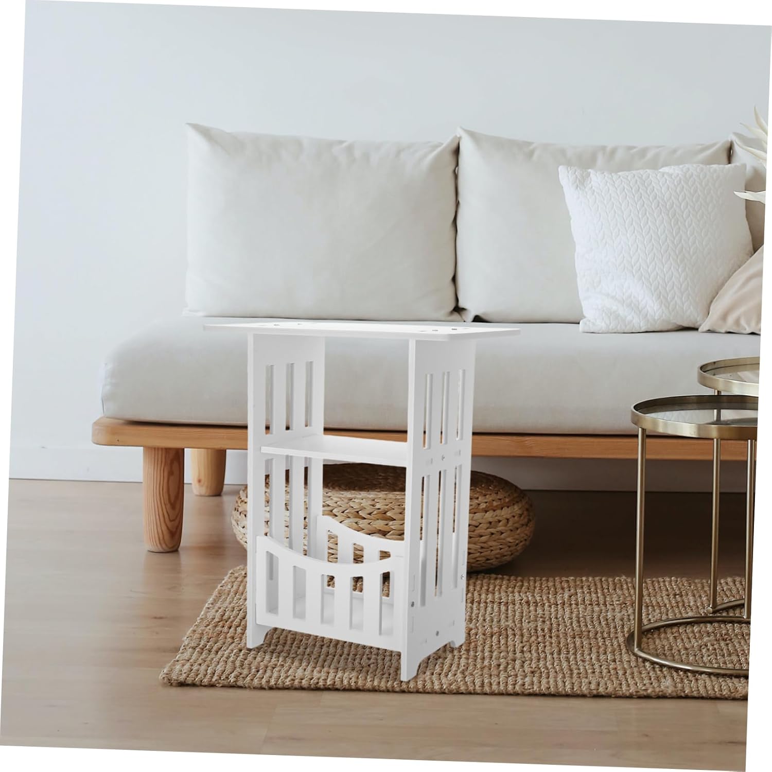 Bedroom Nightstand Living Room End Table White Small Table Decor Furniture