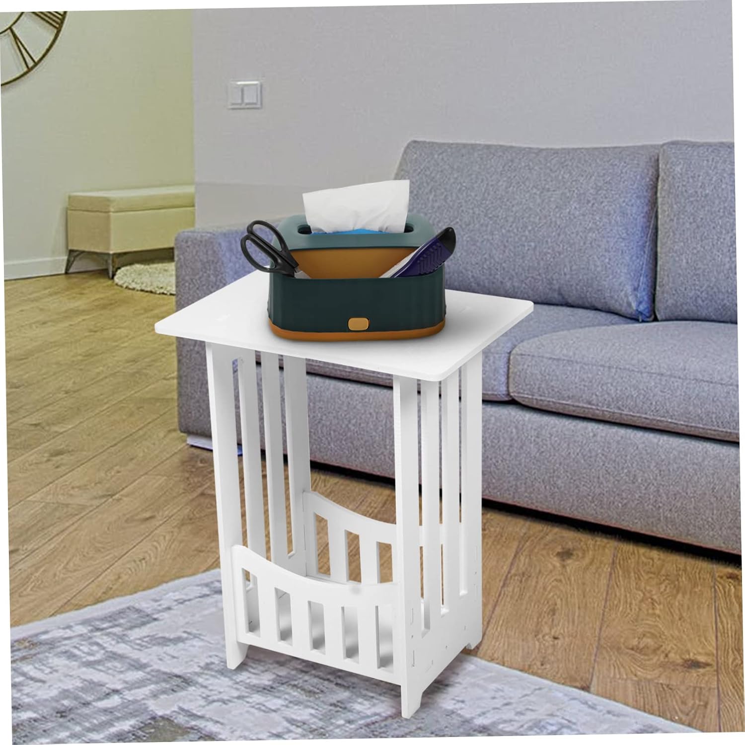 Hollow Bedside Table for Living Room and Bedroom Versatile Nightstand with Open Shelf End Table for Home Decor and Ideal for Small Spaces