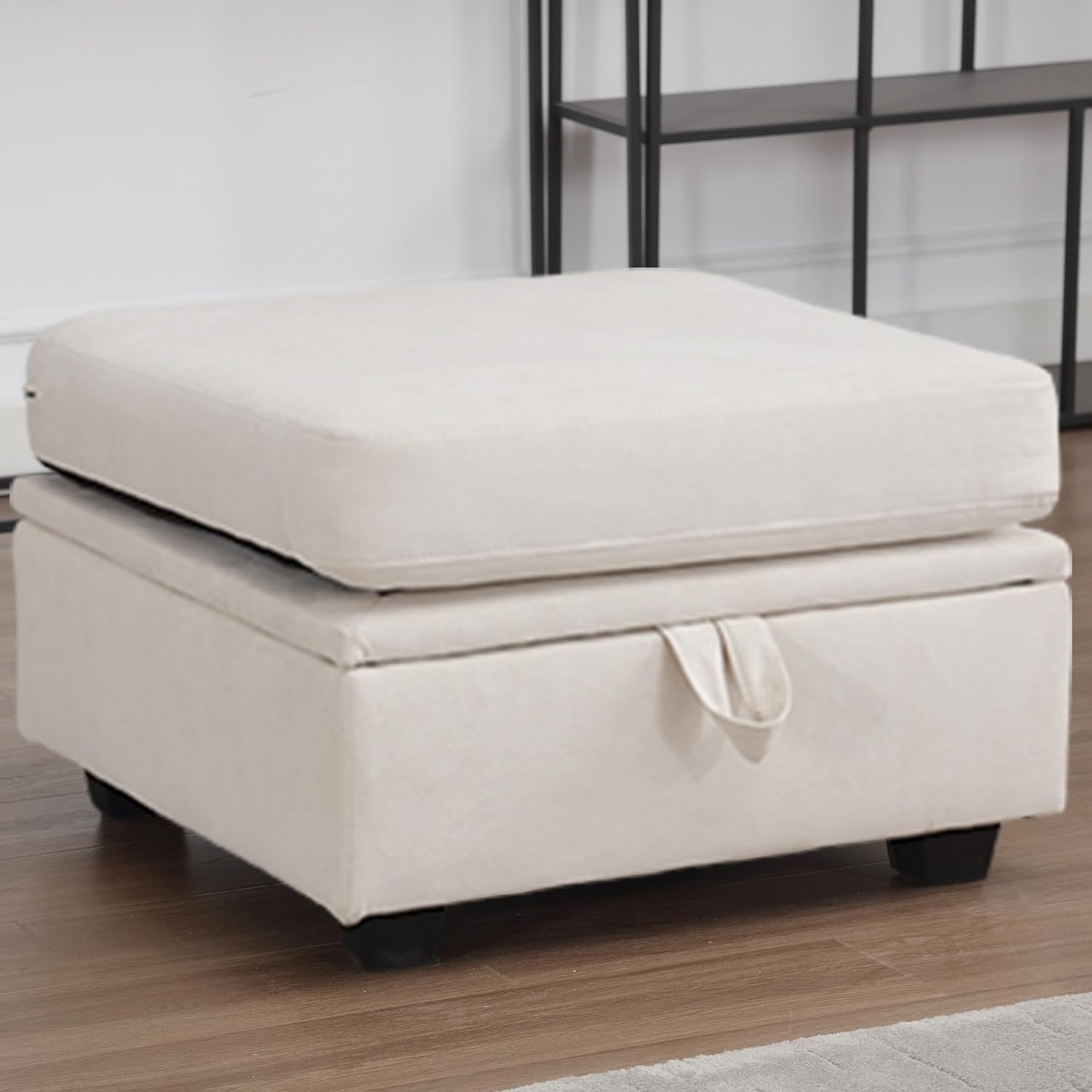 Middle Module for Modular Sectional Sofa, Convertible Sofa Couch with Hidden Storage, Beige
