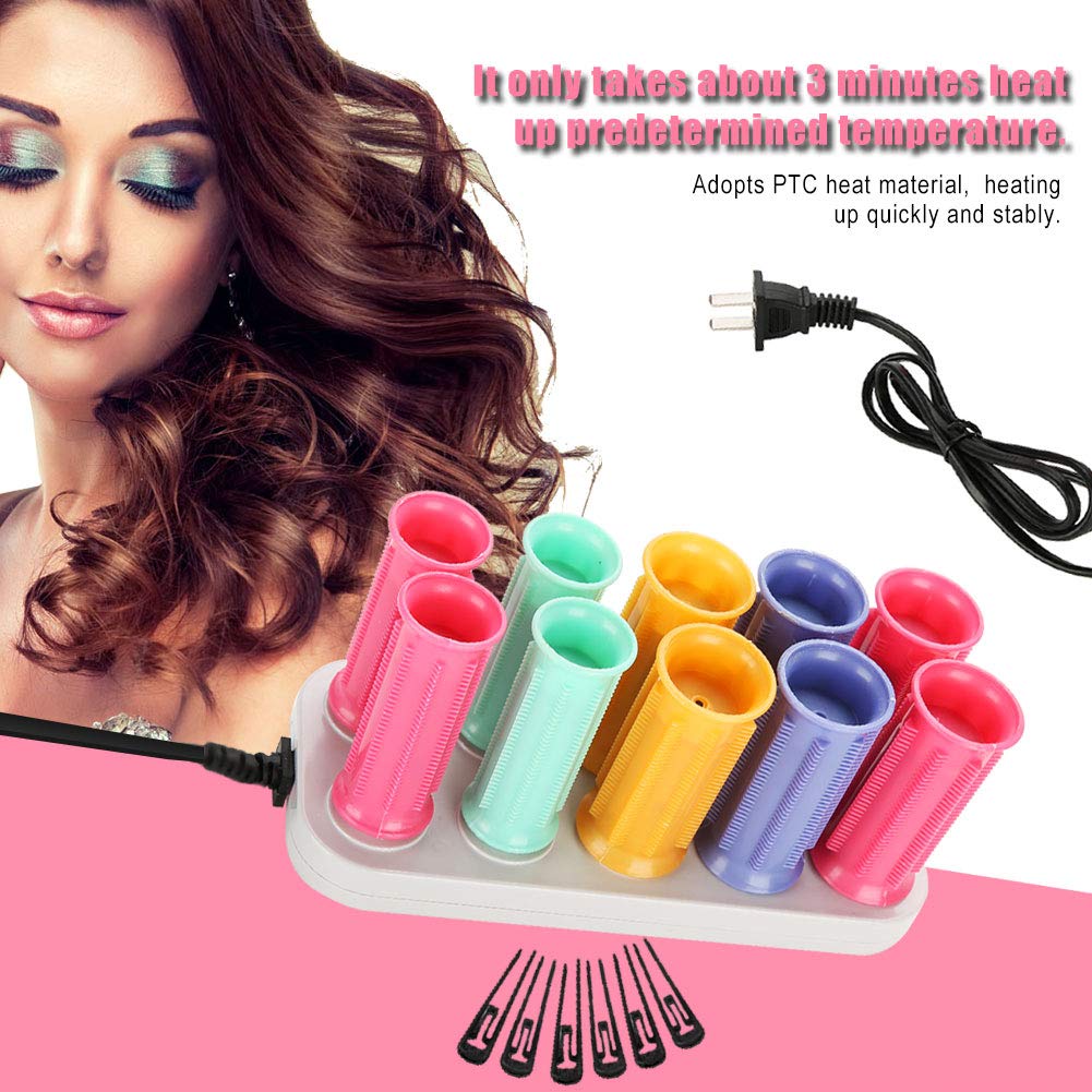 Sonew Compact Electric Heated Roller, Double Hot Rollers, Curling Roll Hair Tube, for Long, Medium, and All Hair - Hair Curlers - Hair Roller Clips Included