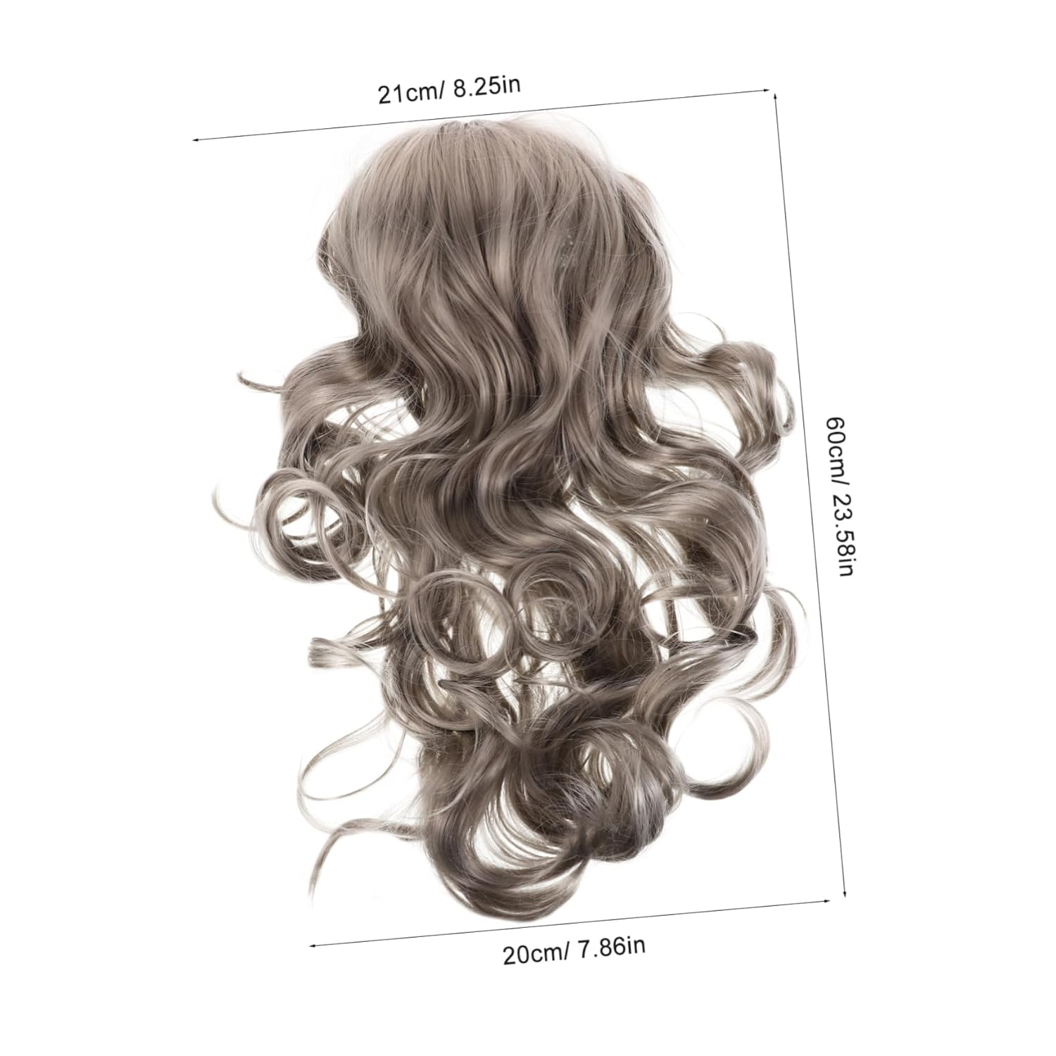 Curly Wig for Women Stylish Wavy Synthetic Hairpiece for Daily Wear Parties and Cosplay Realistic Design Grandma Fashion Look