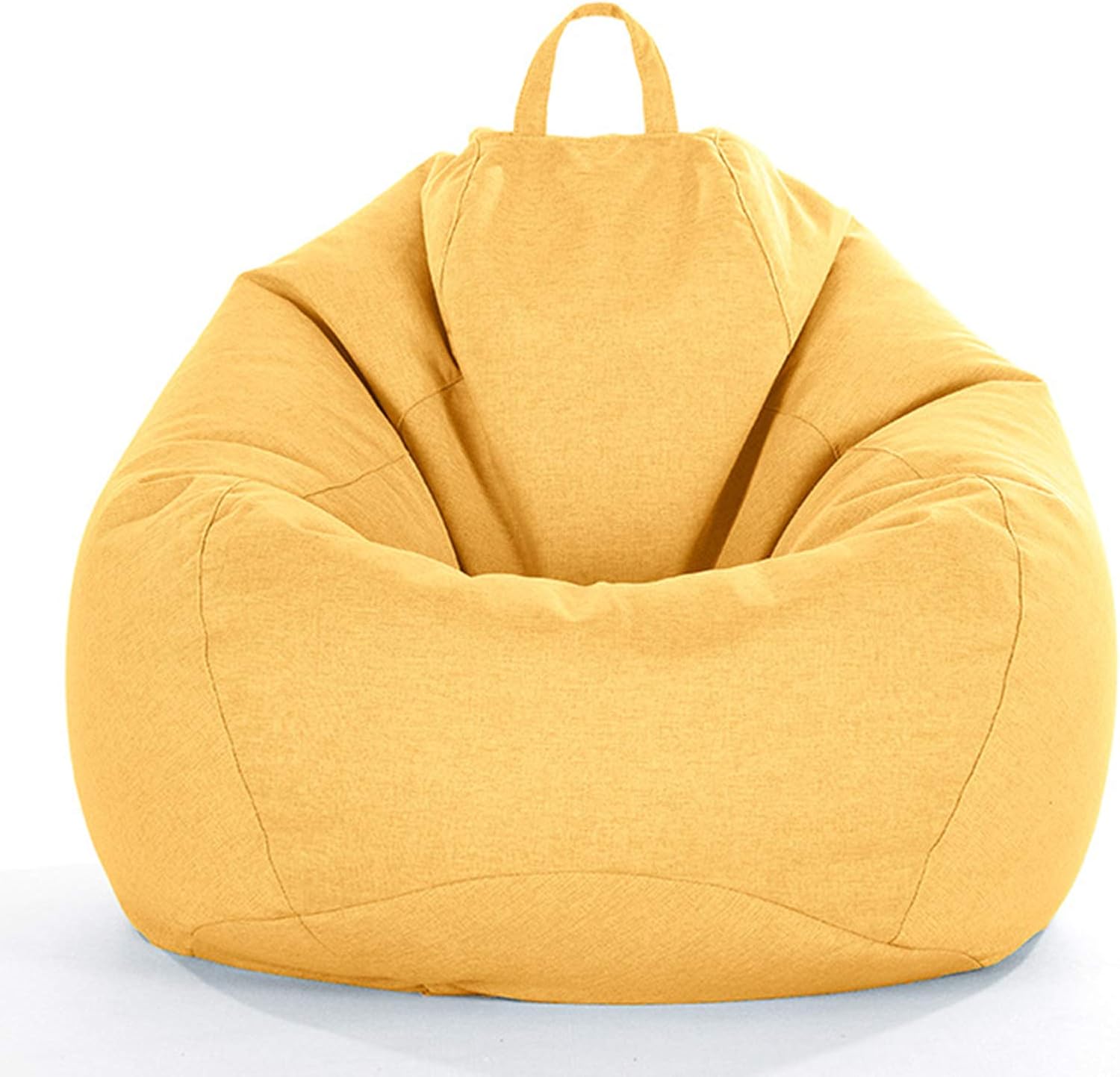 Bean Bag Chair Cover(No Filler), Premium Linen Fabric Lazy Lounger Sofa Coverfor Adults and Kids,Light Gray,80x90cm