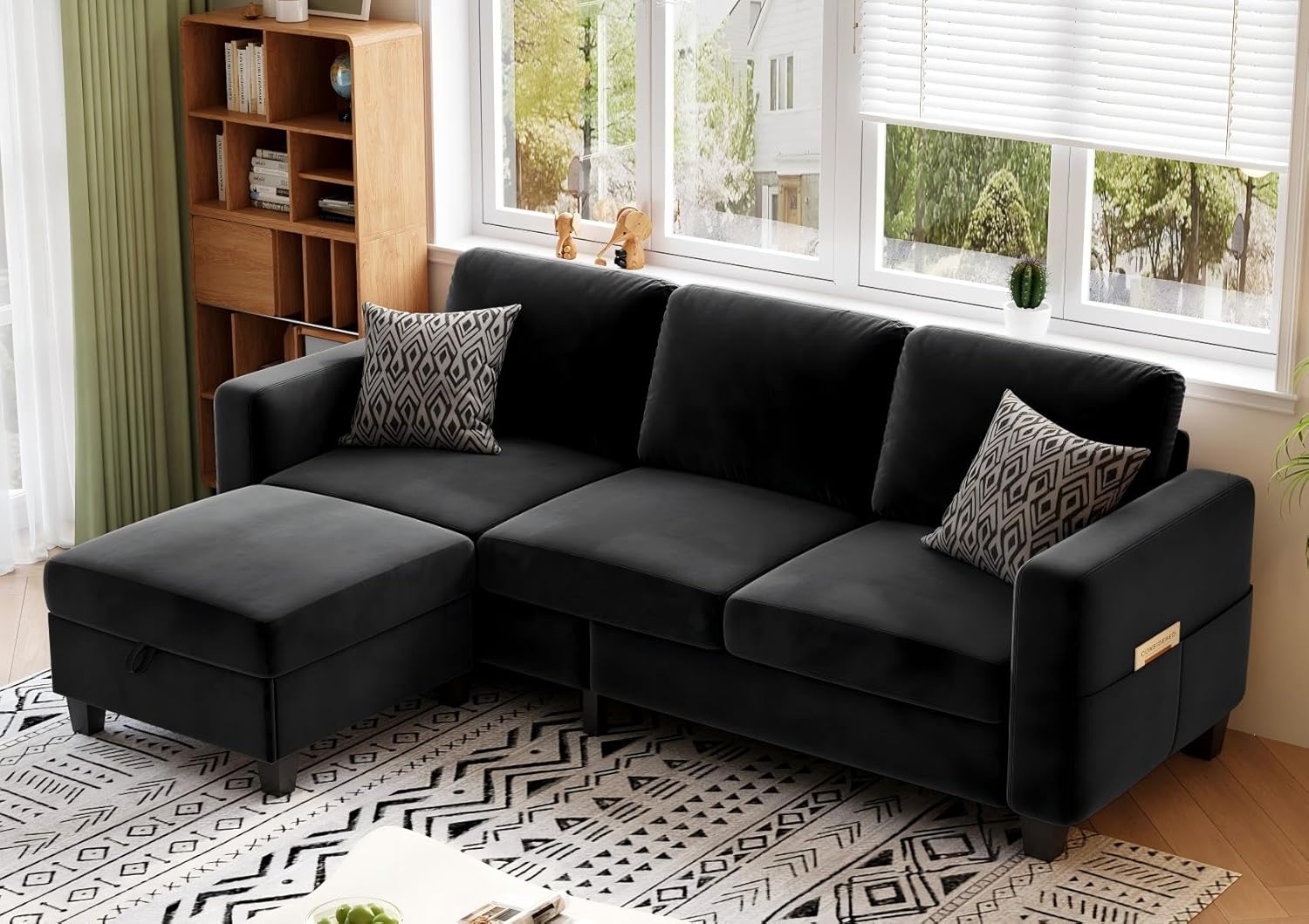 Ottoman with Storage Removable Ottoman for Sectional Sofa Couch for Living Room Small Space