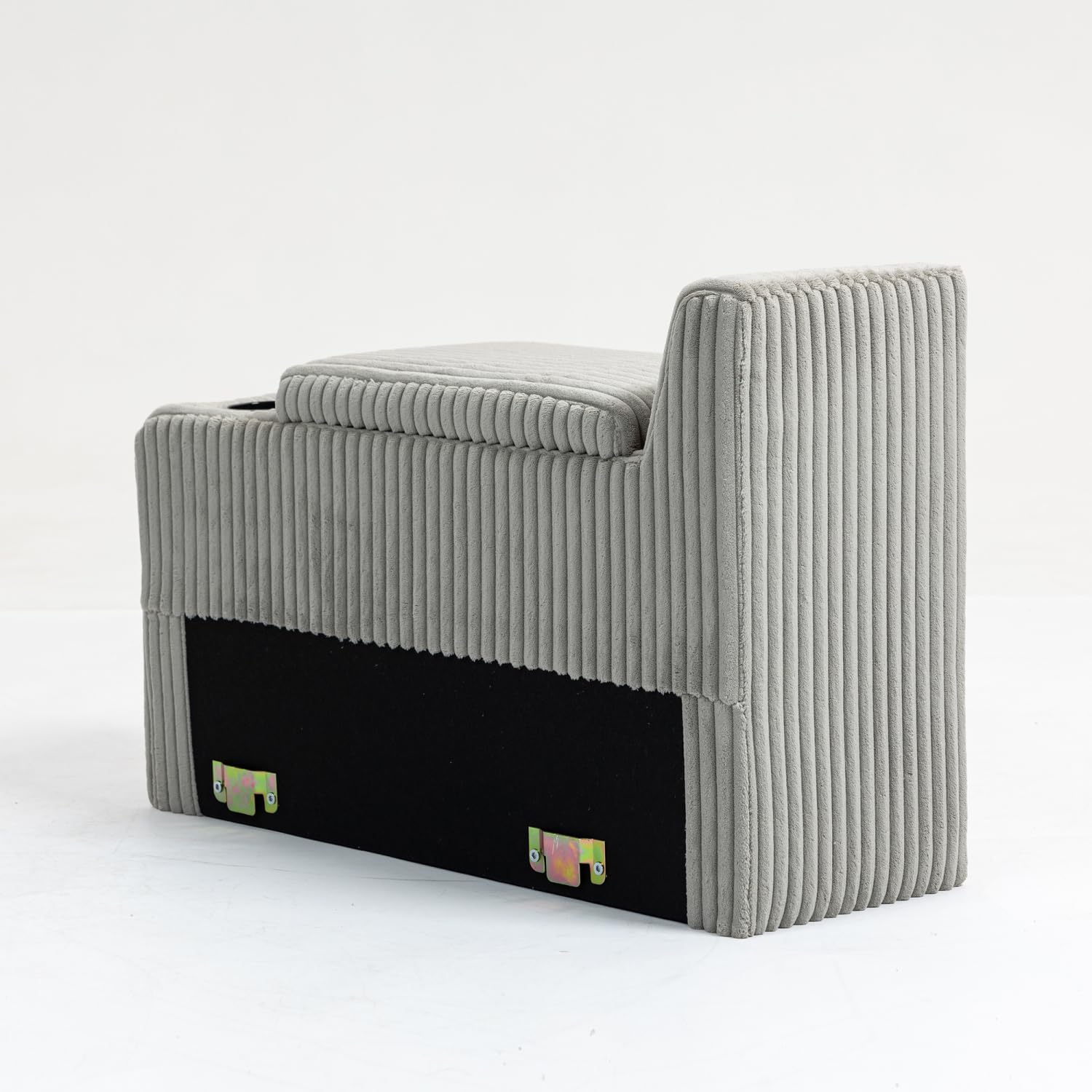Modular Sofa with Storage Function & USB Ports - Gray Coffee Table for Living Room Apartment