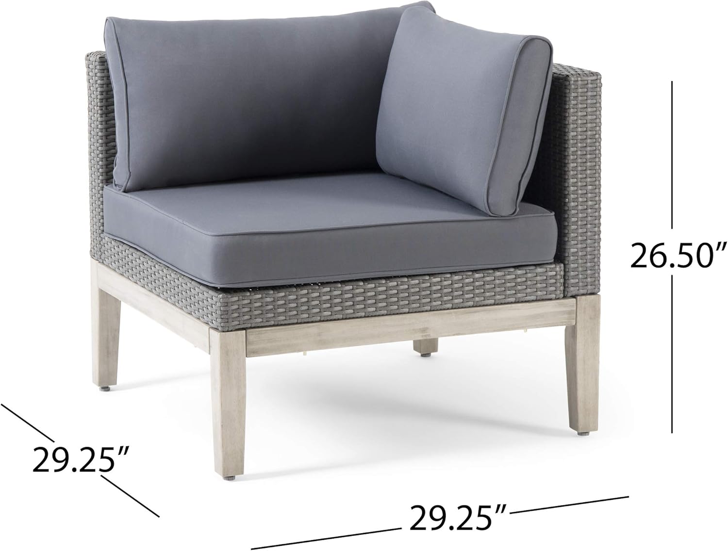 Modern Loft Corner Sofa for Living Room-Grey, L-Shaped Sectional Couch with Soft Fabric, Comfortable Seat, and Stylish Design, Small Spaces (1 Seat)
