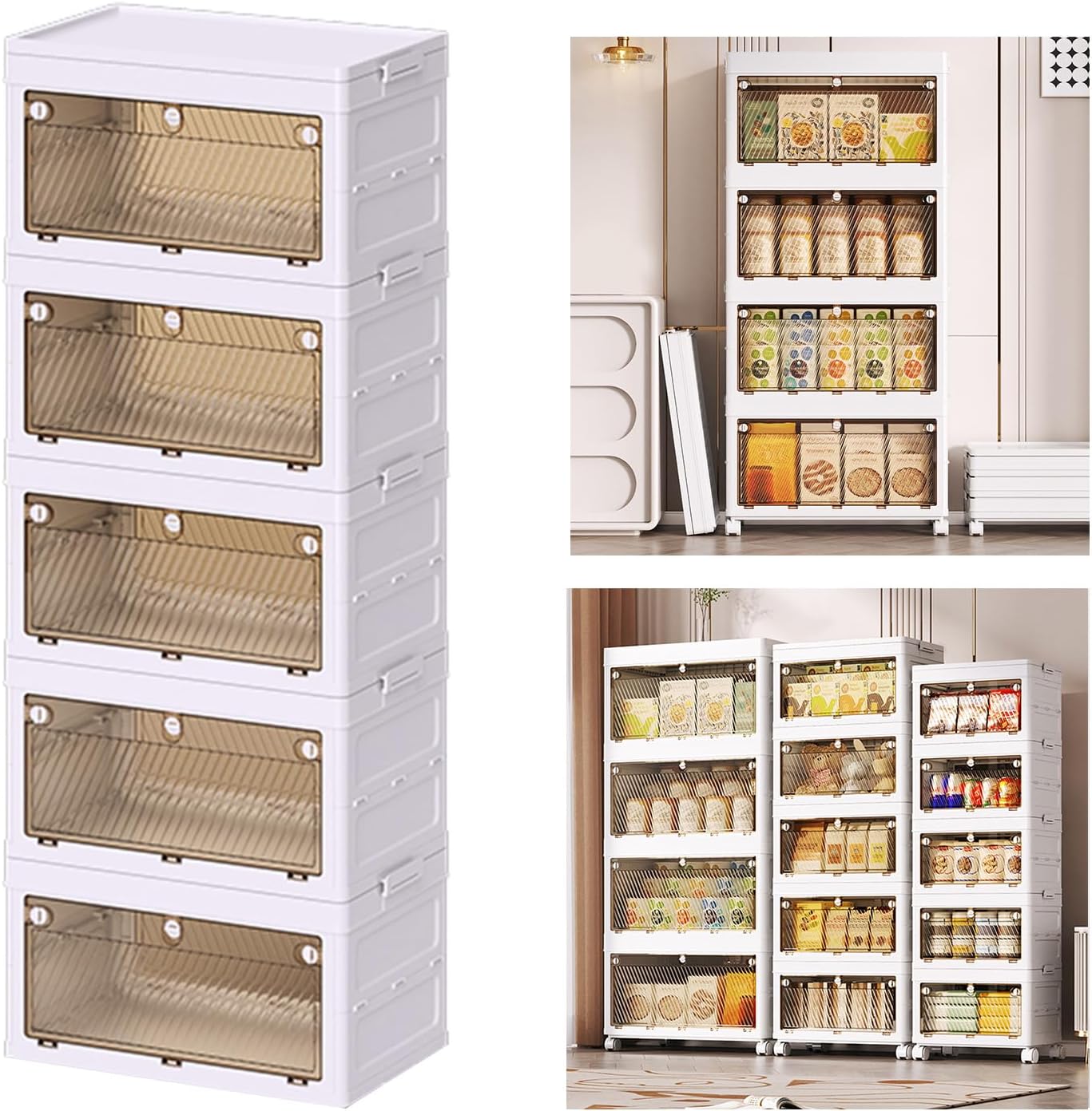 Clothes Organizers Large Capacity Wardrobe Foldable Clothing Storage Closet With Cubes Bedroom Storage Accessories