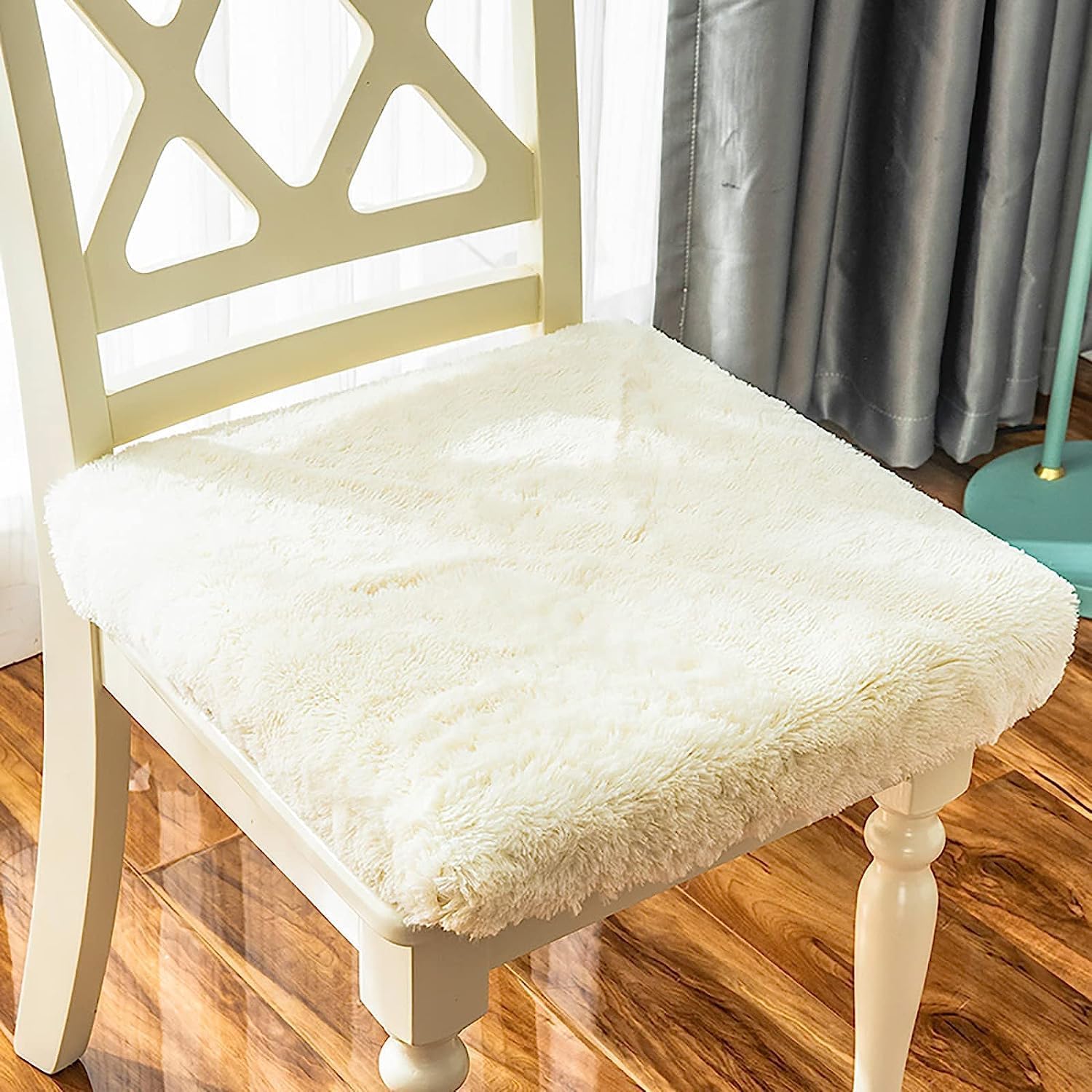 Tophacker Modern Plush Chair Cushion,Square Thicken Chair Pad Non Slip with Removable Cover,Soft Comfort Floor Pillow for Dining Office Chairs Car Seat (Color : Yellow, Size : 40x40x8cm(16x16x3inch))