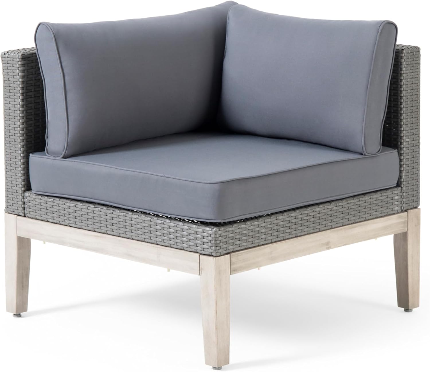 Modern Loft Corner Sofa for Living Room-Grey, L-Shaped Sectional Couch with Soft Fabric, Comfortable Seat, and Stylish Design, Small Spaces (1 Seat)