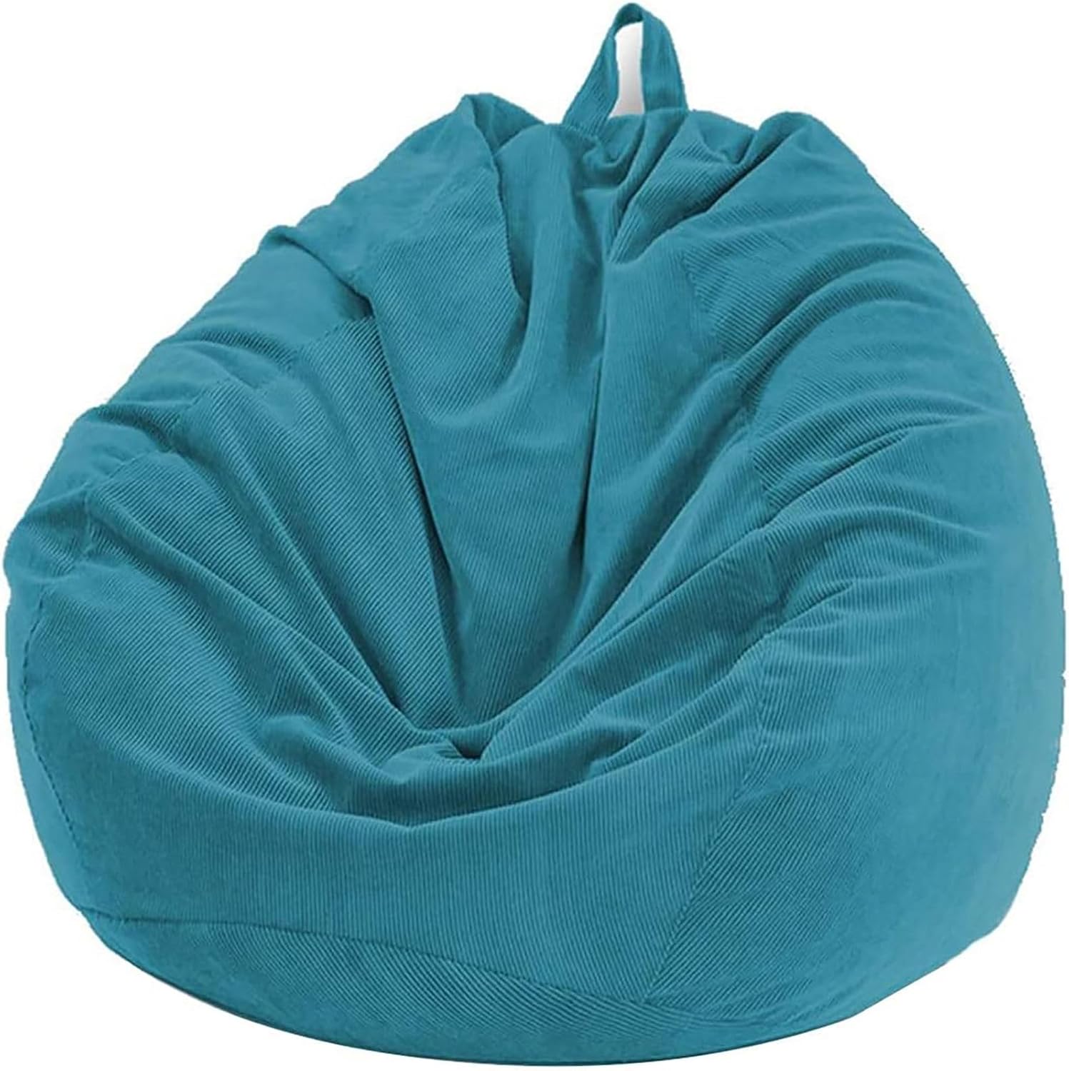 Bean Bag Chair Cover (No Filler) for Adults and Kids, Corduroy Soft Stuffed Animal Storage Removable Stuffable Bean Bag Sack Bean Bag for Organizing Plush Toys Or Textile-Coffee-Large